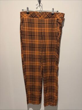 Women’s Torrid Plaid Ponte Knit Pants - Mustard Black